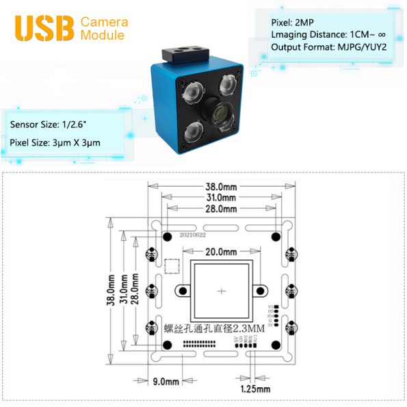 1080P 60FPS External Trigger Monochrome/Color CMOS Sensor USB Camera ...